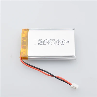 Dijital Ürün İçin Pcb ve Telli Li Polimer Pil JP743450 1380mah